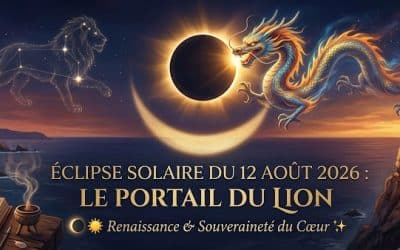 🌑☀️ Nouvelle Lune et Éclipse Solaire du 12 Août 2026 : Le Portail du Lion